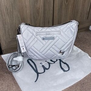 Lug Harmony Matte Luxe VL Crossbody Bag- Silver